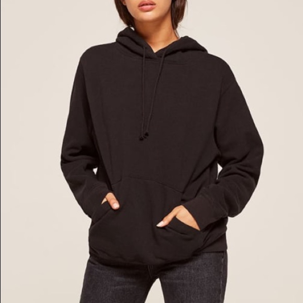 Reformation Stewart Hoodie in Black